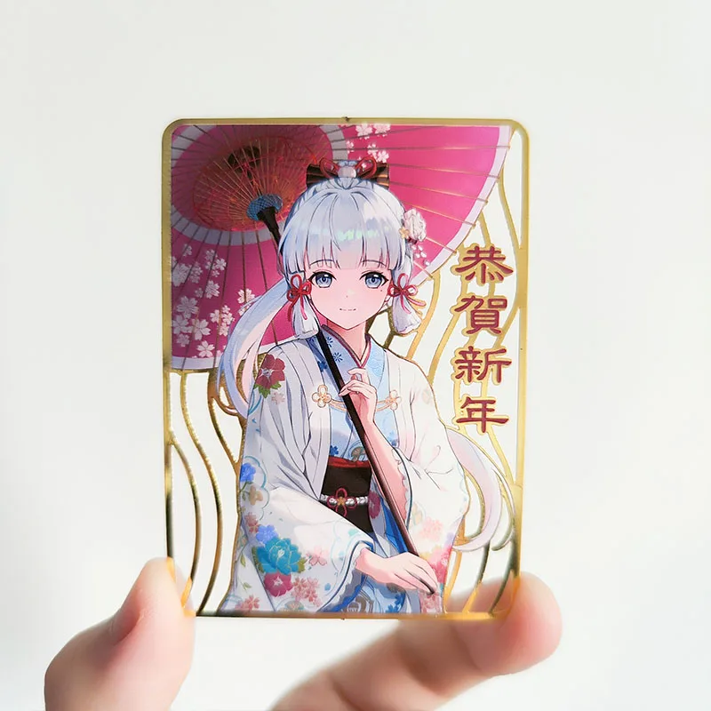 Goddess Story DIY homemade metal card Kamisato Ayaka Yae Miko Furina ACG sexy beauty boy Toy collection Birthday Christmas gift