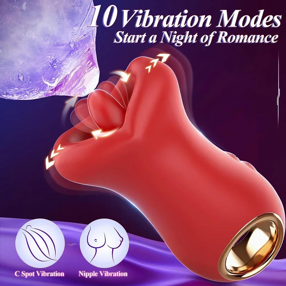 Ohr Werkzeuge sexy Shop produziert rote Lippen Vibrator weibliche Kuss Kitzler Vibratoren Zunge lecken Sexspielzeug für Frauen Vibrador