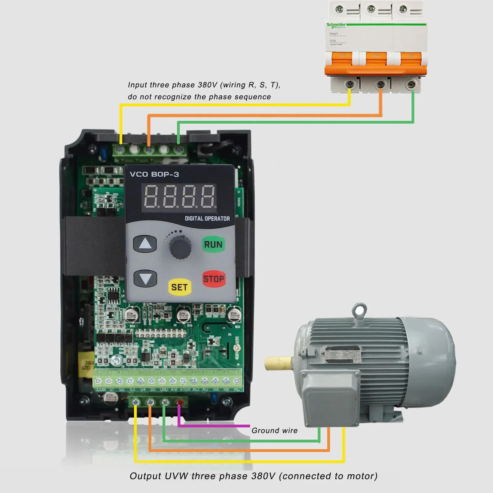 Motor Speed Controller Variable Frequency Drive Single to 3 Phase VFD Input 0‑240V Output Motor Control Single to 3 Phase VFD