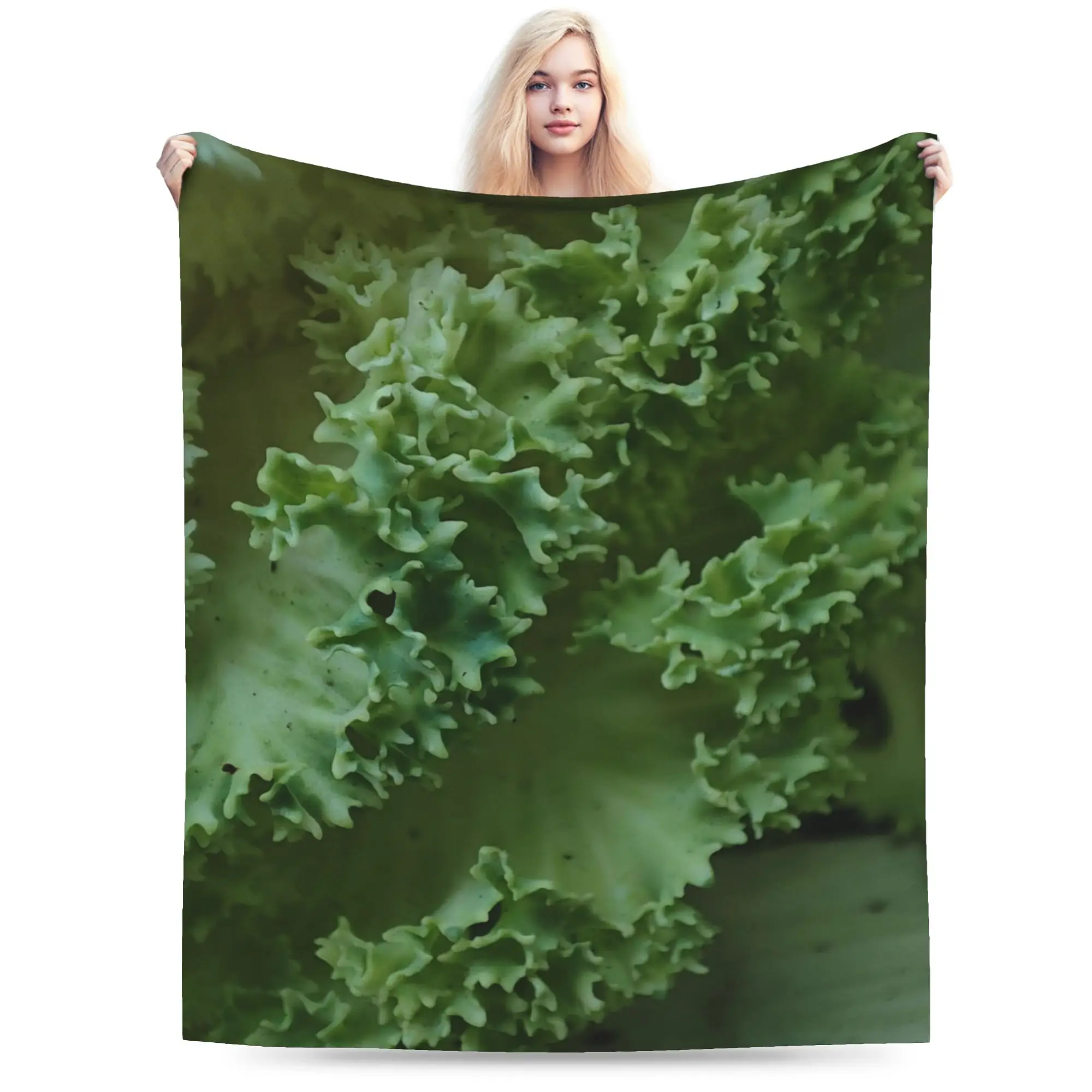 Cozy Cabbage  Blanket Accessories Bed Decorative  Throw Blanket Lightweight Thin Flannel for Outdoor