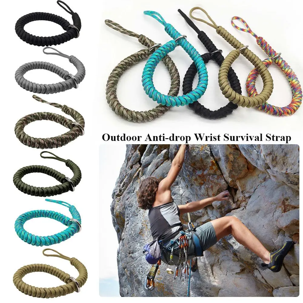 

Climbing Rope Survival Paracord Wrist Strap Adjustable Bracelet Handmade Anti-lost Braided Bracelet Anti-drop Camera Wrist Strap