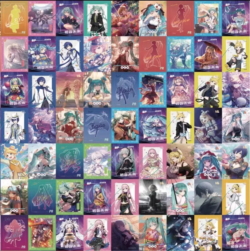 Hatsune Miku Collection of Cards periferiche Anime Cute Cartoon Color Cartoon Cards merci Kawaii giapponesi regali di compleanno per gli amici