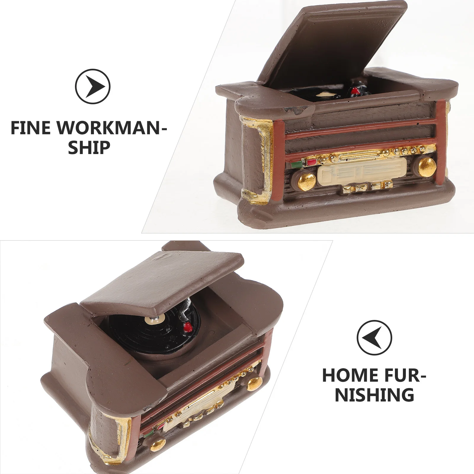 

7pcs Mini Retro Decorations Resin Figurines For House Living Room Vintage Style Kids Play Home Cafe Bar Decor Miniature