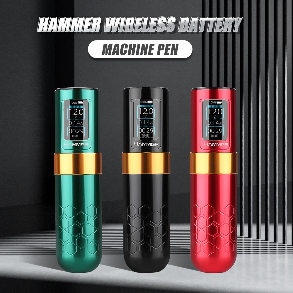 

Wireless Tattoo Machine Tattoo Pen Kit Makeup Tools 1500mAh Battery Power Brushless Motor TFT Display Screen for Tattoo Artist