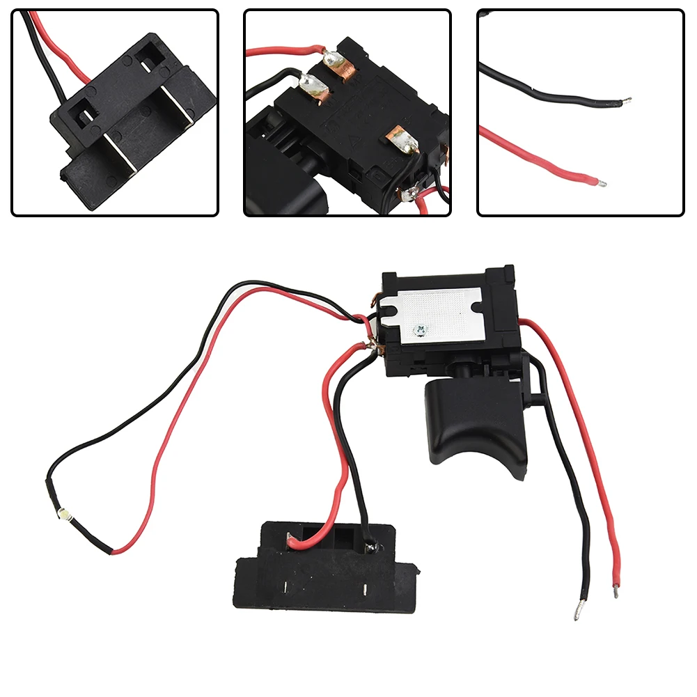 W/ Light Trigger Switch Black Cordless Lithium Battery Plastic/Metal Speed Control Trigger Switch 12A Hot Sale Protable