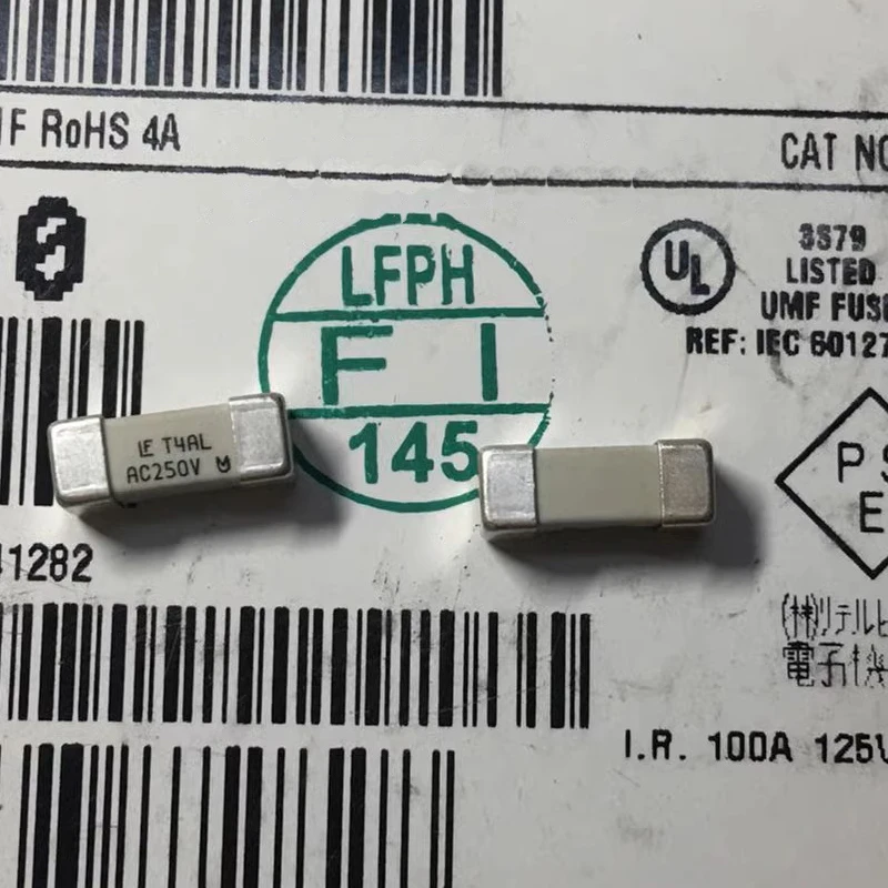 5Pcs/Lot 0465004.DR LF T4AL Rated for AC250V and 4A (250VAC, 4A) Dimension 4.5X12MM, LTLFUSE Surface-Mount Fuse