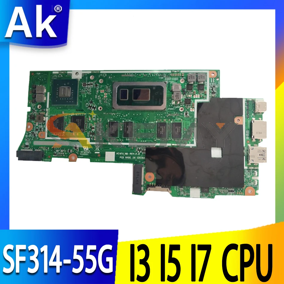 

Материнская плата для Acer Swift SF314-55 SF314-55G MI4FA i3-8145U CPU MX150 V2G GPU MI4FB MI4FC MI4FD MI4FAR MI3FA MI5FA MI4FL MI4MA