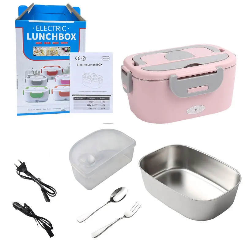 

Портативный электрический ланч-бокс, 1 бутылка, автомобиль для ПК, пластик из нержавеющей стали, 2 в 1, бытовой изоляционный ланч-бокс с подогревом, можно подключить