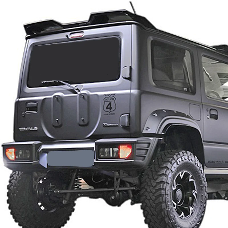 

2019 To 2024 For Suzuki Jimny JB64 JB74 Rear Roof Spoiler Wald Style High Quality ABS By Glossy Black Wing Lip Body Kit