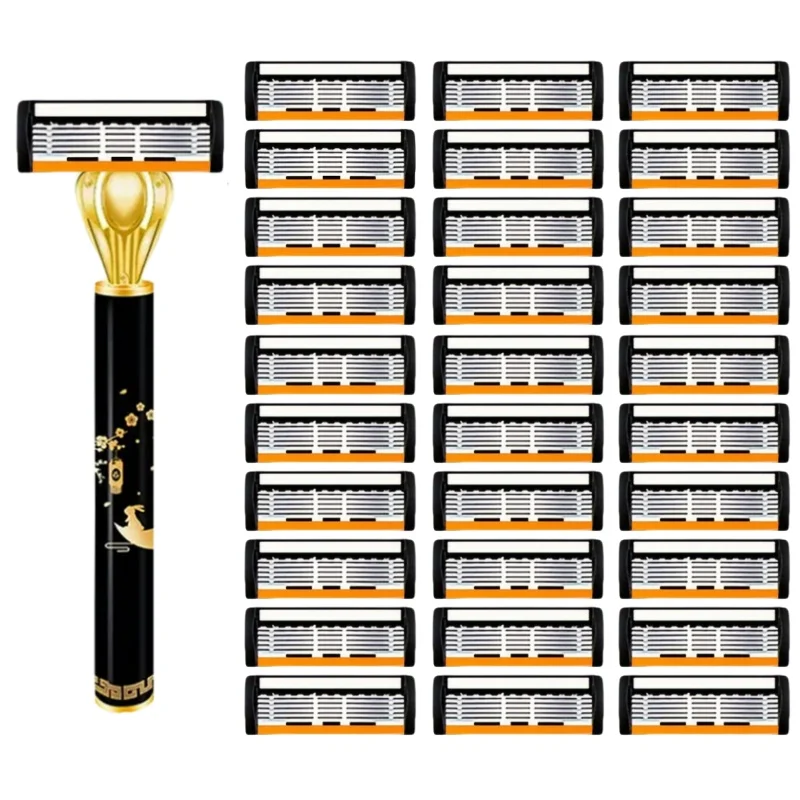 

Manual shaver can replace six layer blade, travel portable, scratch resistant stainless steel blade, high-quality shaving blade