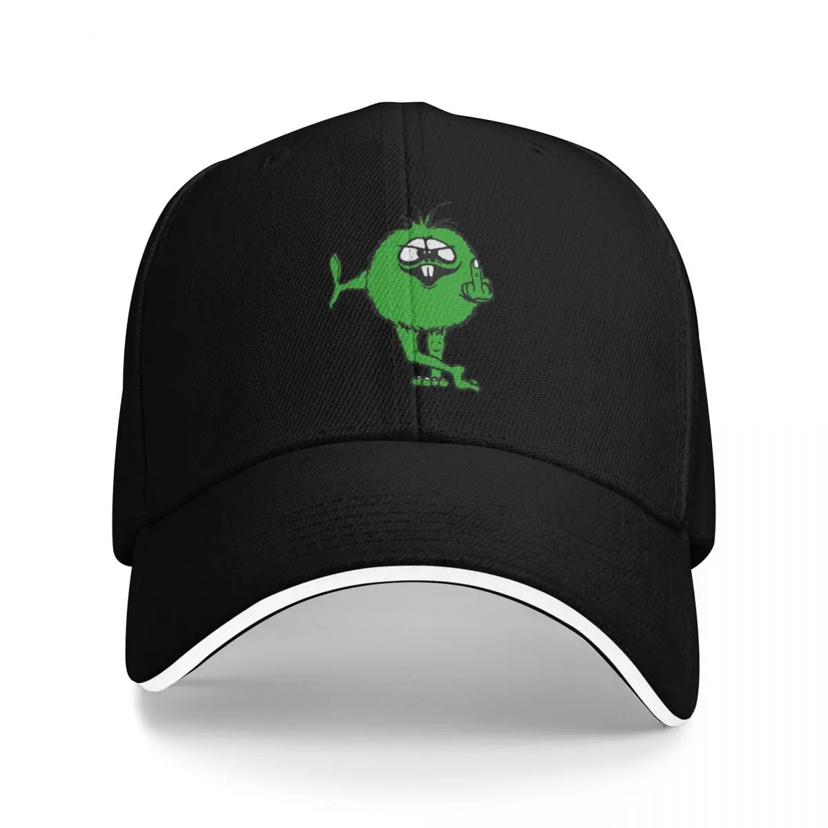 

Green Guy Flips Bird Gifts Idea Baseball Cap black designer cap Golf Hat Man Horse Hat Golf Men Women's