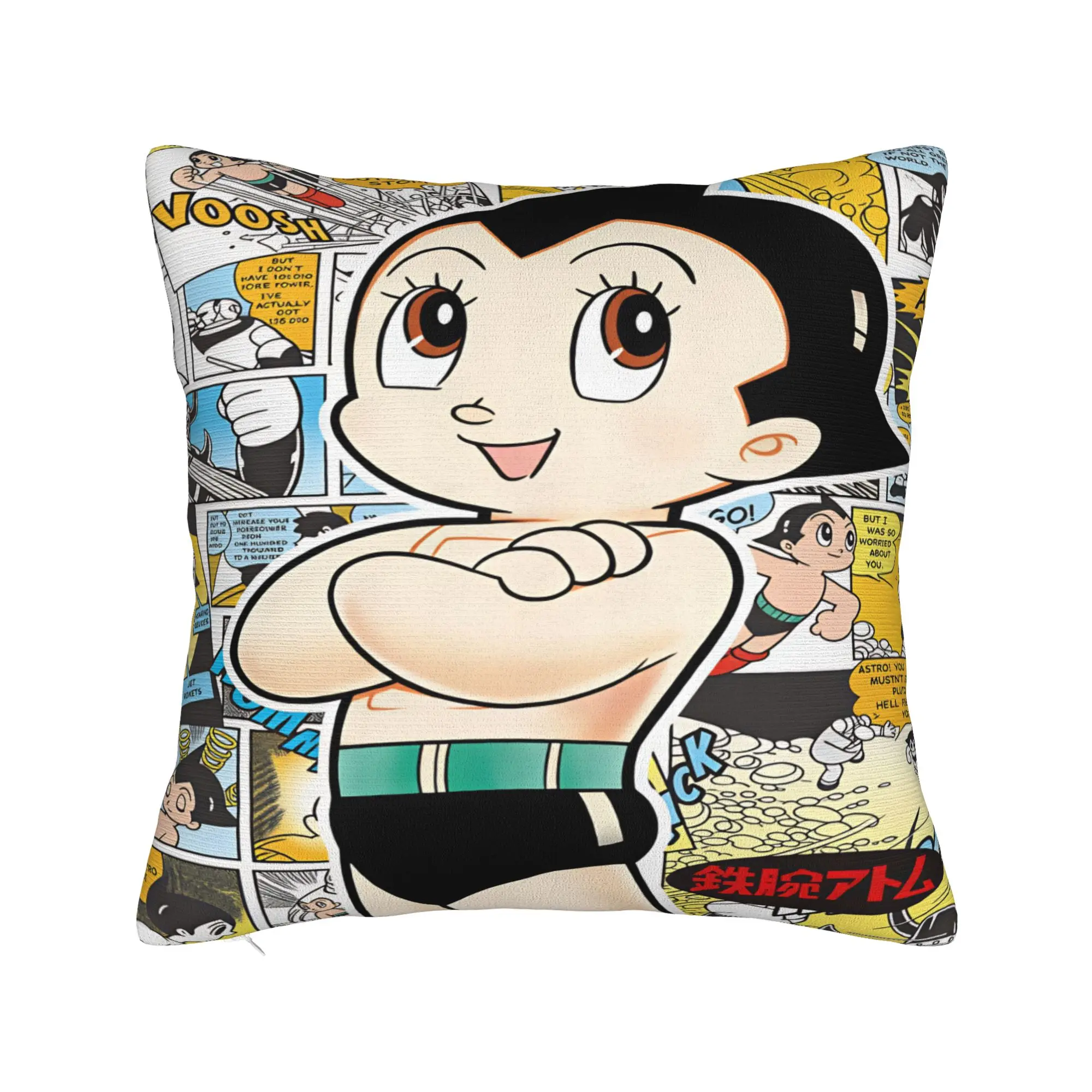 Astro Cartoon Boy Pillow Case  Square Pillow Cover Kawaii Pillowcases For Chair Sofa Home Decor