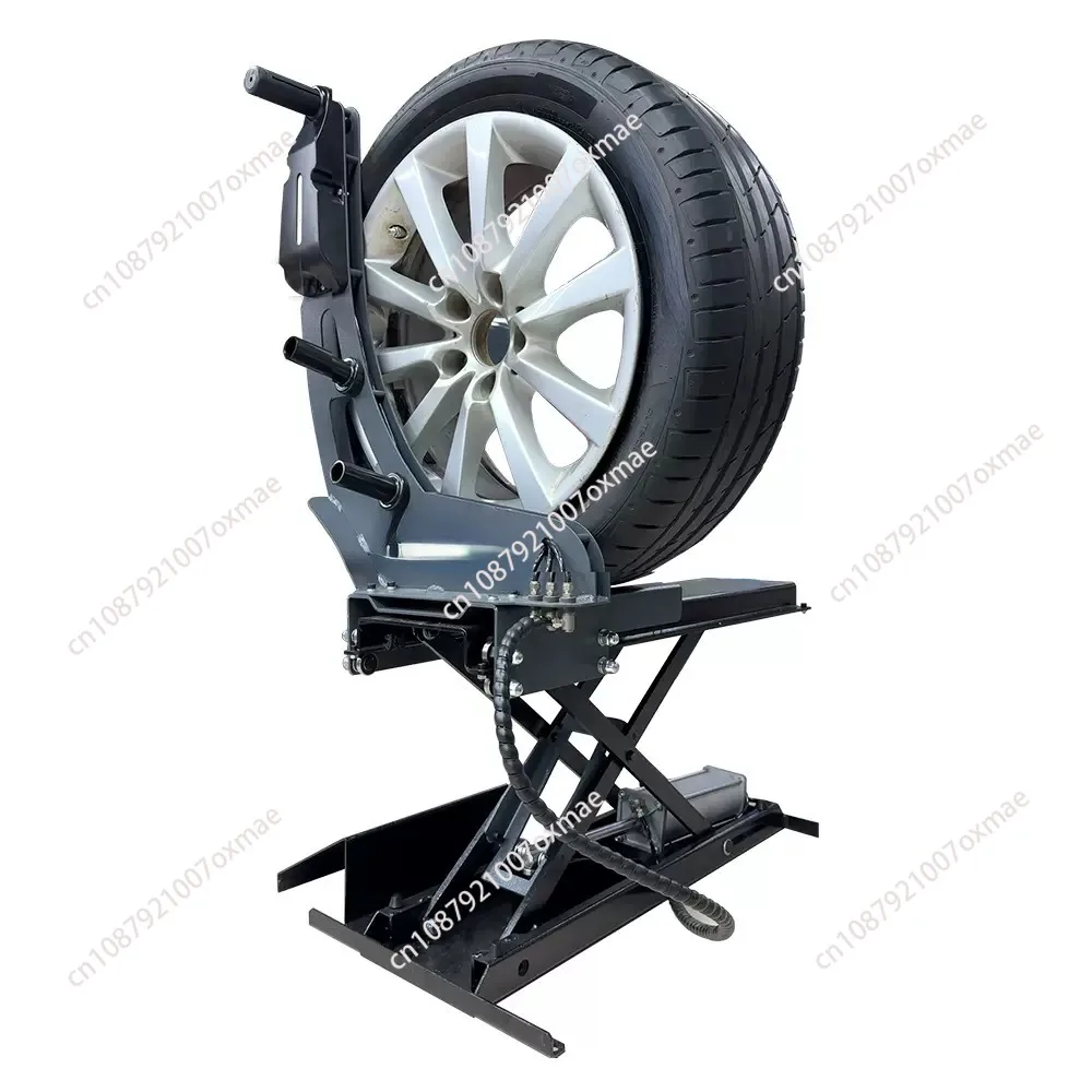 

Tire balancing machine supporter pneumatic tire landing gear lifting frame tire loading device bracket