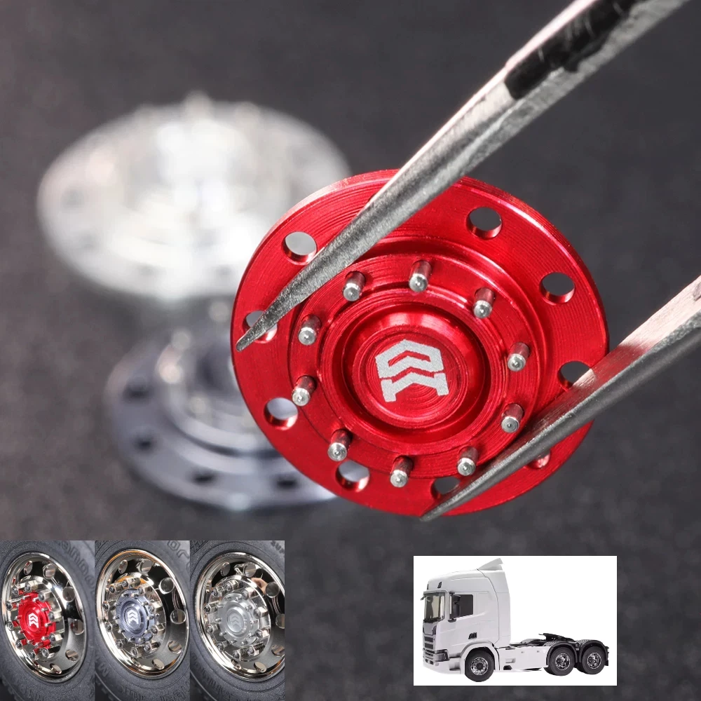 Orlandoo Hunter Rc Wheel Hub Decorative Cover Fit 19mm Truck Wheel For T01 Tractor Head GA6003 GA6004 Alloy Rc Crawler Upgrade