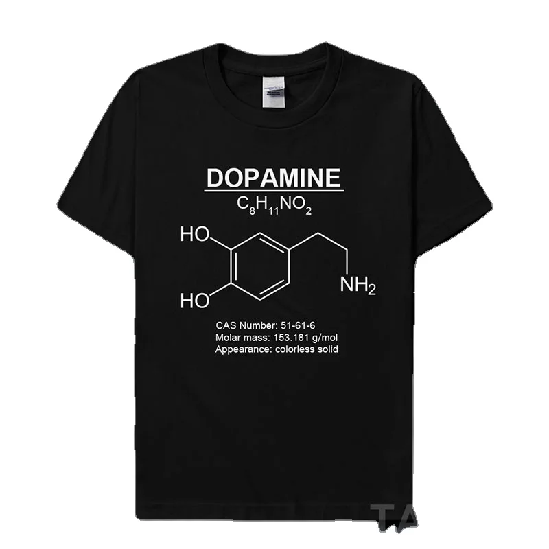 

Dopamine Chemical Formula. Funny Organic Hormone of Exciting Love T-Shirt Summer Cotton Short Sleeve O-Neck Unisex T Shirt New
