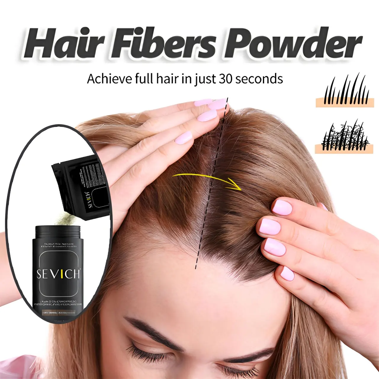 

10 Colors Hair Fiber Set Instant Hair Fibers Refill Bag 100g+Hair Building Fiber Spray 25g Hairline Concealer Powders Unisex