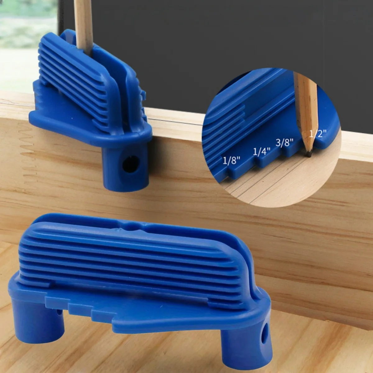 Woodworking Center Line Scriber Gauge, Center Finder Marking Locator, Precise Centerline Marker for Wood Panel Scribing Work