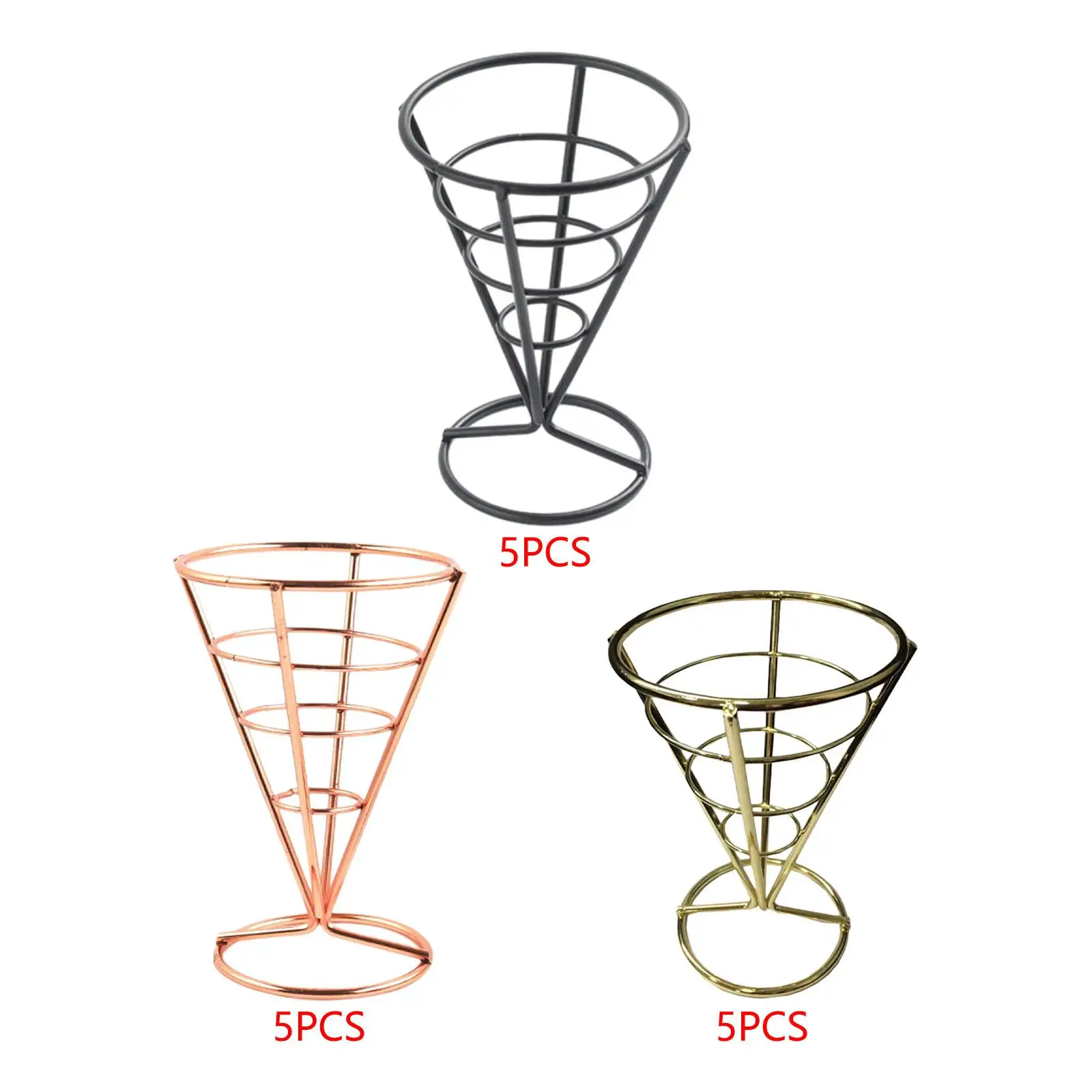 French Fries Stand Cone Holder Stand Party Supplies, Fried Chicken Display Rack Cone Basket for Table Picnic Kitchen