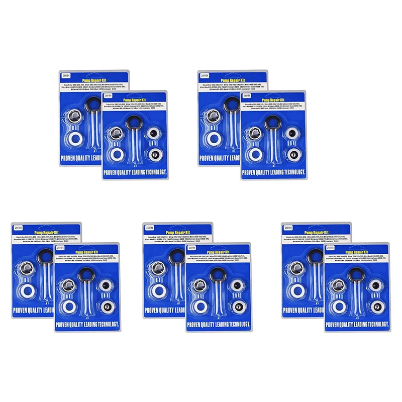 

244194 Aftermarket Pump Repair Packing Kit For Airless Paint Sprayer 390 395 490 495 595 3400 Compatible (10 Pack)-B51B
