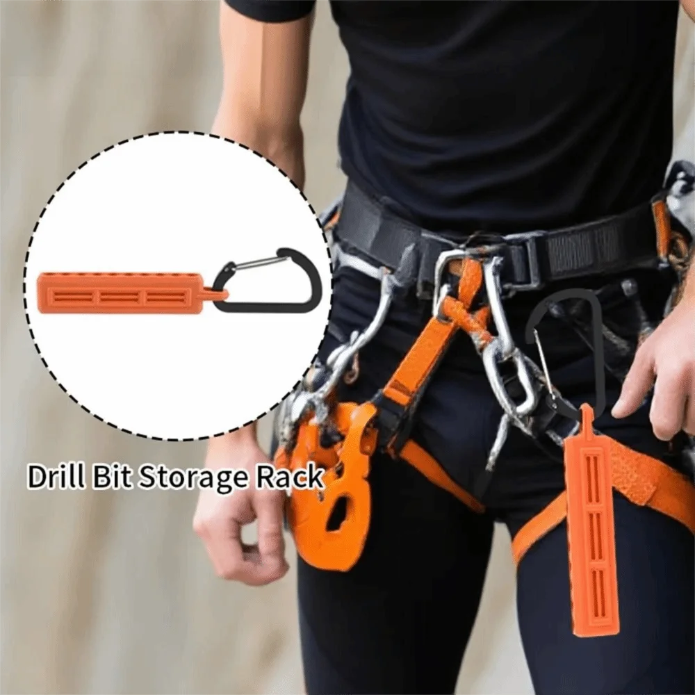 with Carabiner Screwdriver Bit Storage Organizer Plastic Portable Drill Bits Storage Case Shank Holder Screwdriver Bit Holder