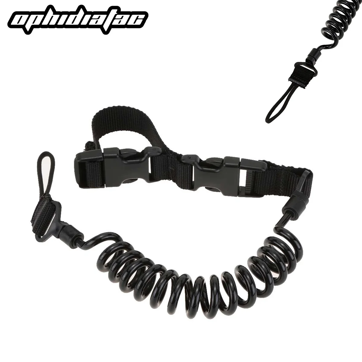 Multifunctional Anti-lost Elastic Lanyard Spring Safety Belt Key Ring Chain Flashlight Hunting Accessories