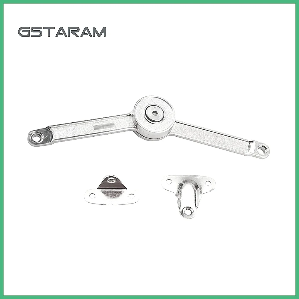 Heavy Duty Hydraulic Cabinet Door Hinge, Randomly Stop Soft Close Adjustable Strength Rise Fall Ailerons Support Furniture Ha
