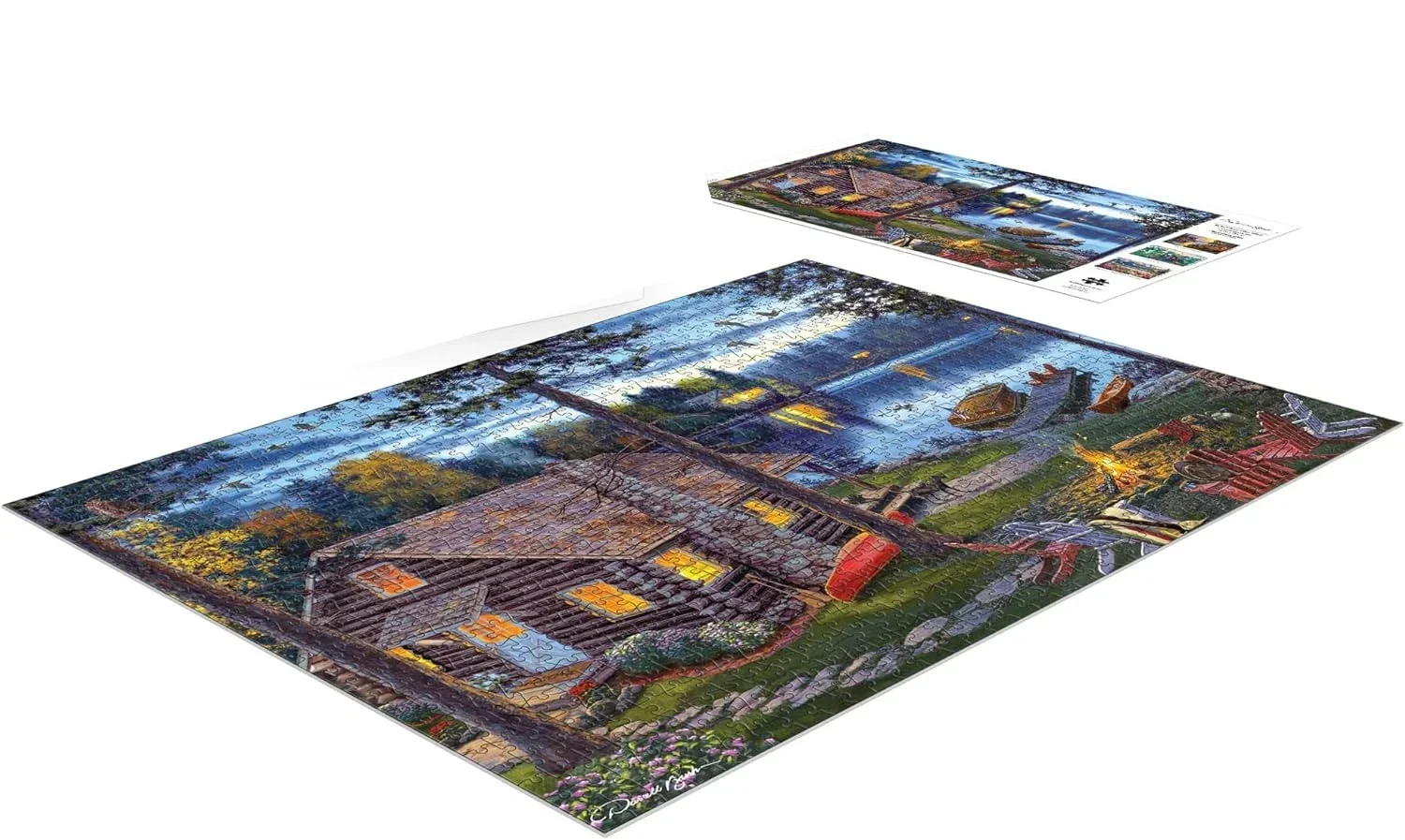 300/500/1000 ชิ้นจิ๊กซอว์ปริศนาบ้านทะเลสาบปริศนาไม้สงบกิจกรรมประสาทสัมผัสที่ไม่ซ้ำกันของขวัญขึ้นบ้านใหม่สำหรับเจ้าของบ้านใหม่