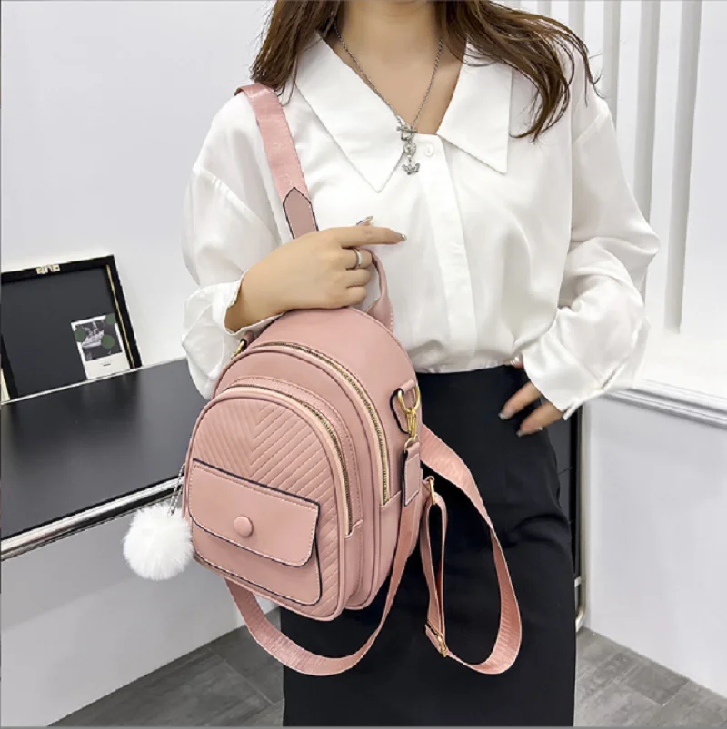 2025 Korean New Fashion Women's High Quality Leather Backpack Multifunctional Shoulder Bags Totes Messenger Bag Travel Backpacks