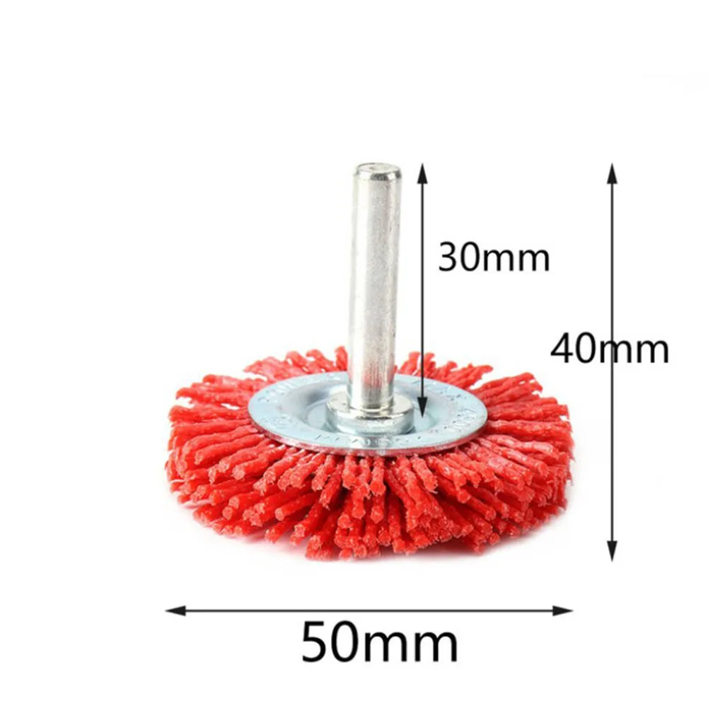 

Grinding Wheel Brush 50mm/70mm/100mm Nylon Red And Silver Safe Removing Paints Brand New Sanding Wood Turnings