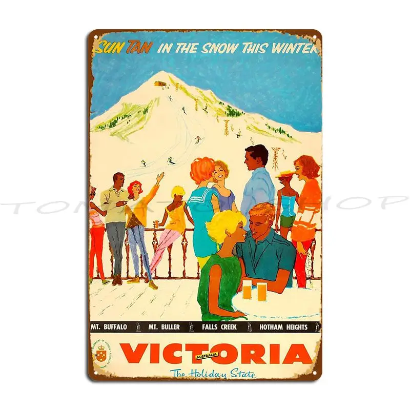 Victoria The Holiday State Vintage Travel Metal Plaque Poster Garage Create Party Print Tin Sign Poster