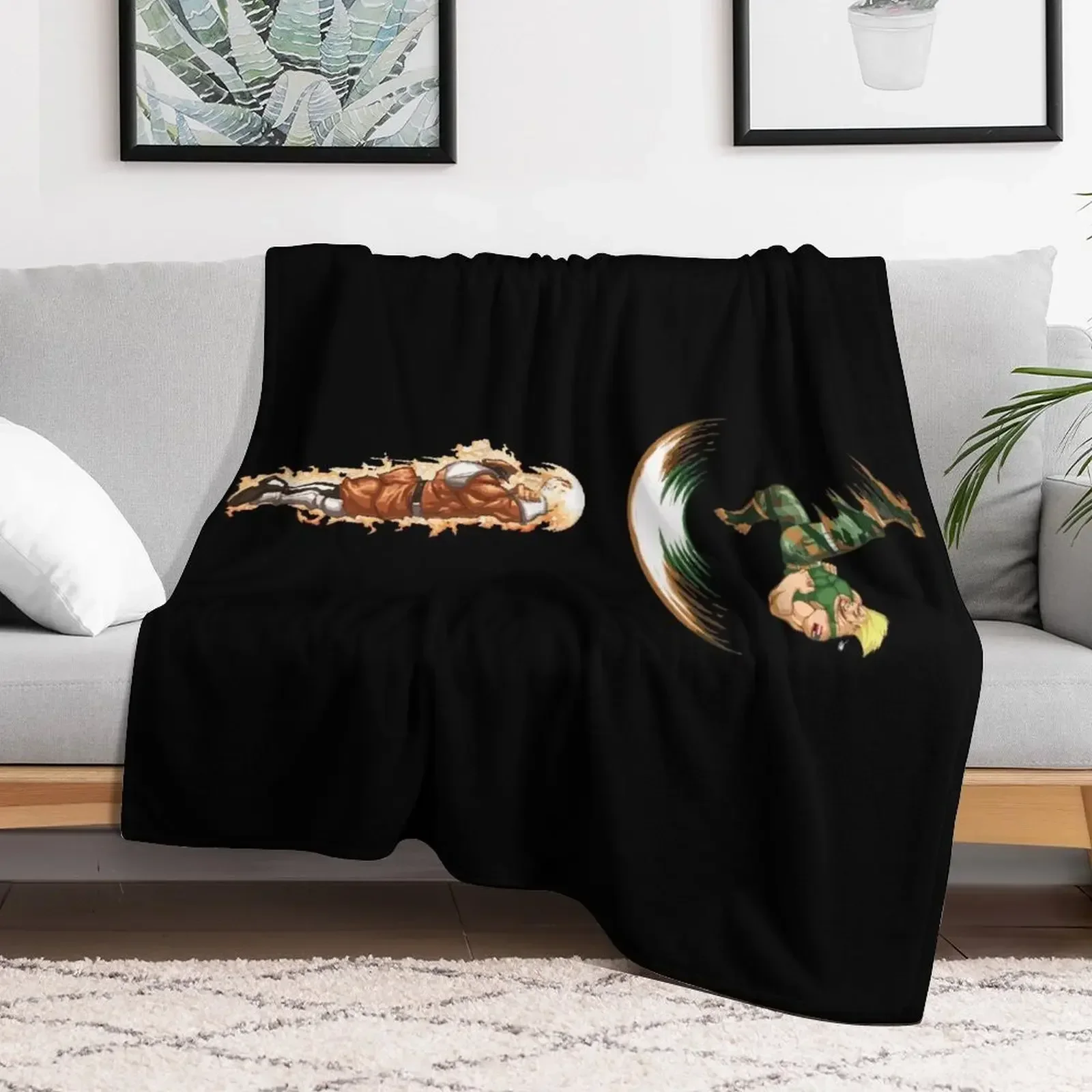 

Bison vs guile Throw Blanket Sofa Decorative Sofas Blankets