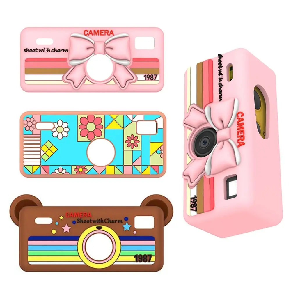 Silicone Cartoon Protective Case With Lanyard Shockproof Cover Shell Anti-Scratch for Kodak Charmera Keychain Digital Camera