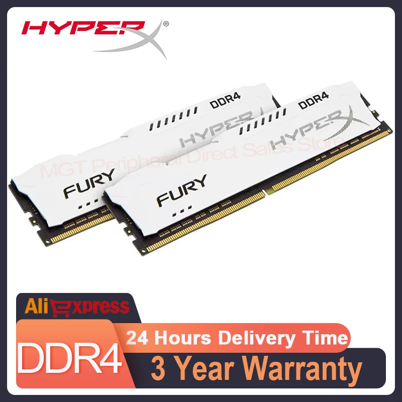 HyperX DDR4 Ram 8GB 16GB 32GB 3600MHz 3200MHz 2666MHz 2400MHz 2133MHz DRAM DIMM Memory 288pin White Ram 8GB 16GB 32GB 3600MHz