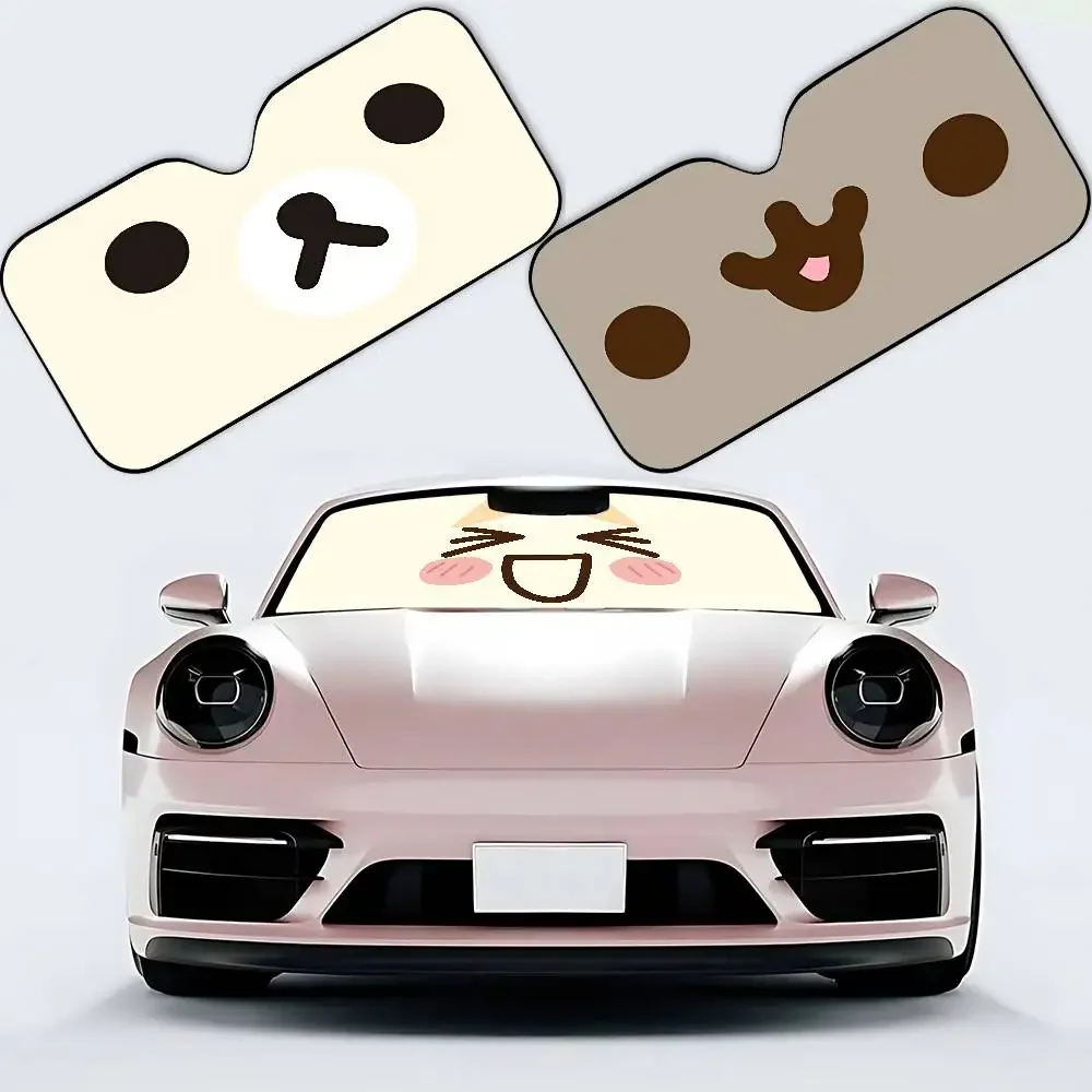 Kawaii لطيف مظلة السيارات الستائر مظلة السيارة يغطي غطاء الزجاج الأمامي العالمي للطي قناع #2