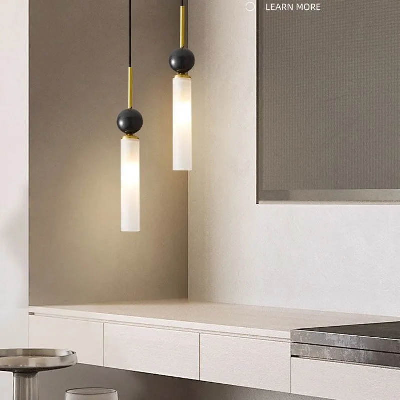 Imagem -05 - Simples Modern Led Marble Pendant Lights Sala de Jantar Luz de Cabeceira Lâmpada de Corredor de Cozinha Decoração de Interiores g9 Lâmpada