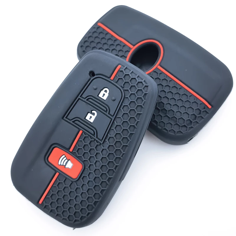 سيليكون سيارة مفتاح بعيد غطاء تغليف قذيفة المفاتيح فوب حامل لتويوتا كامري RAV4 هايلاندر أفالون C-HR بريوس كورولا GT86