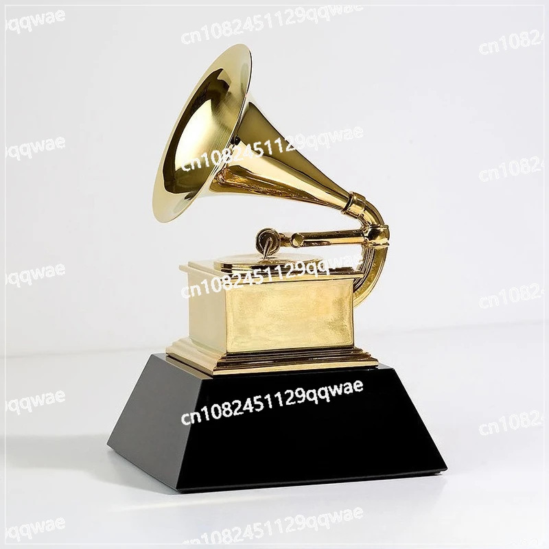 22.5Cm Grammy Trumpet Trophy, Premium Music Festival Trophy, Alloy Trophy
