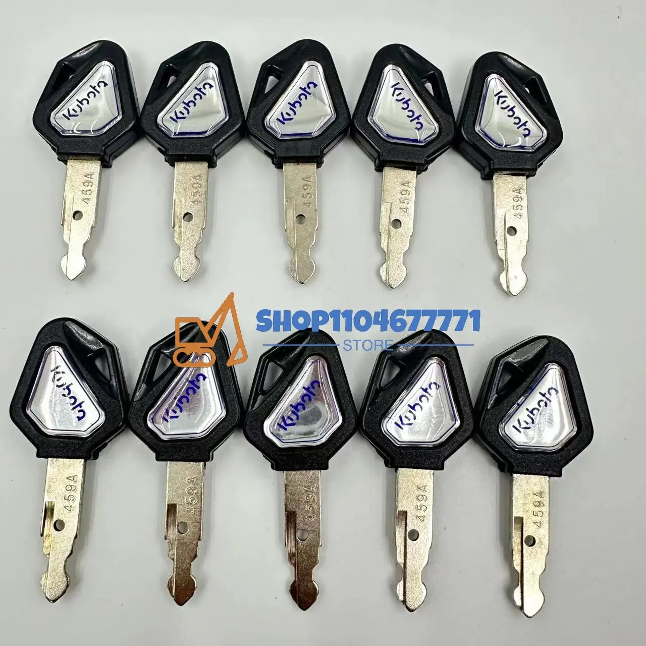 10 шт. 459A ключ RC461-53930 ключ зажигания подходит для мини-экскаватора Kubota экскаватор мини-погрузчик с бортовым поворотом гусеничный погрузчик