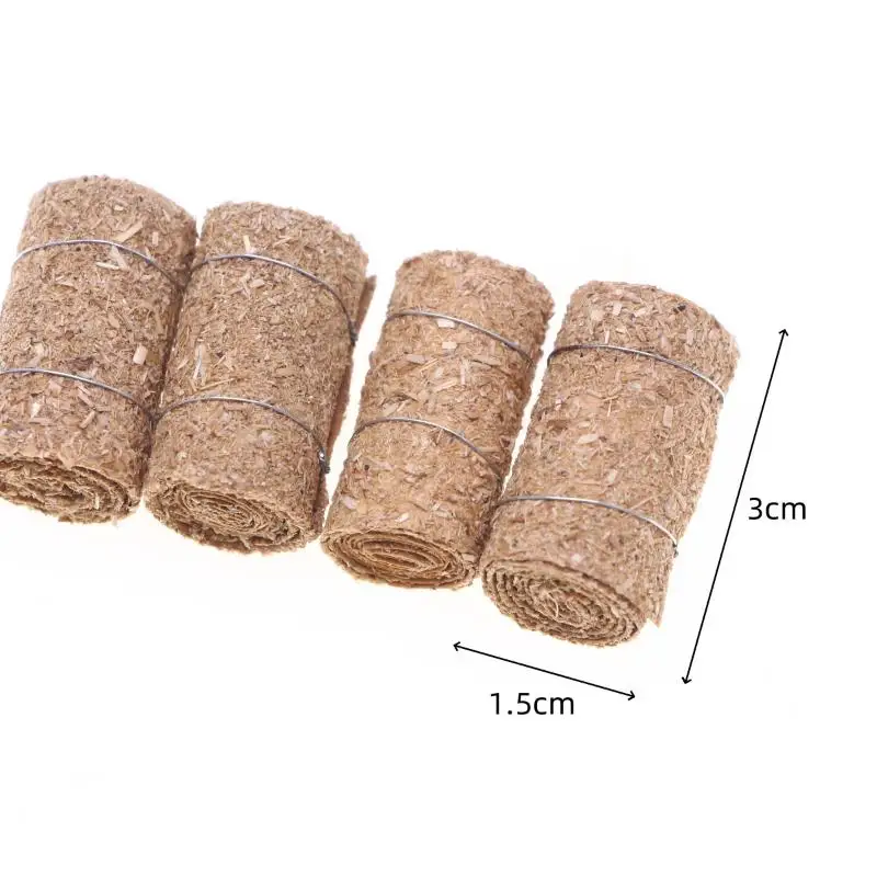 4 Stuks 1/12 Poppenhuis Mini Hooibalen Hooiberg Model Poppenhuis Boerderij Decoratie Speelgoed Poppenhuis Micro Scène Decor Accessoires