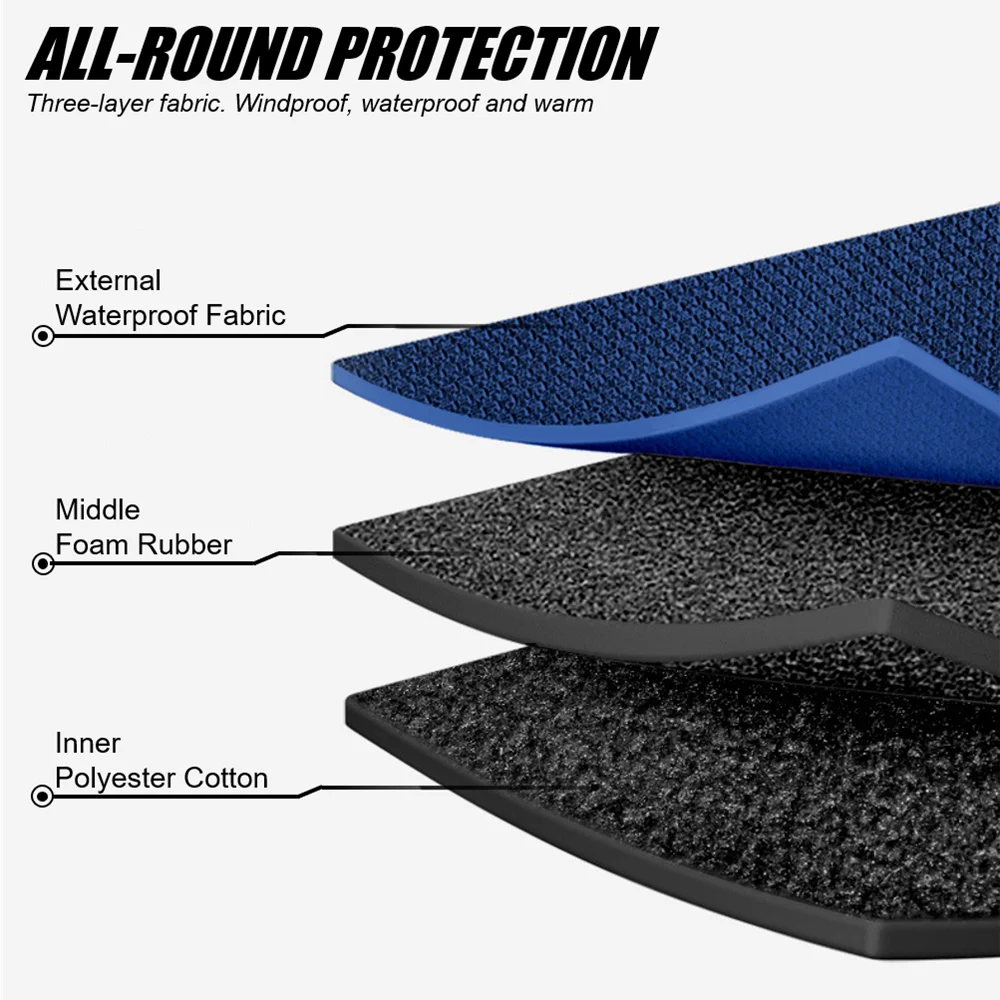 Thick Motorcycle Handlebar Muffs Protective Motorcycle Scooter ATV UTV Winter Warmer Gloves Grip Handle Bar Muff Rainproof Warm