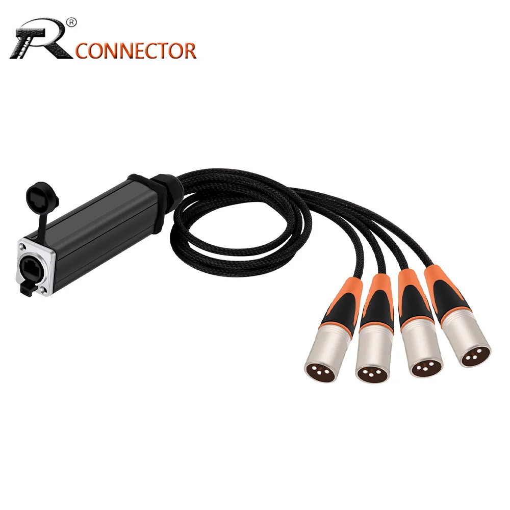 

Сетевой адаптер RJ45 CAT5, удлинитель на 4 канала, 3 контакта, разъем XLR Male/Female, аудио кабель для записи студий, миксер