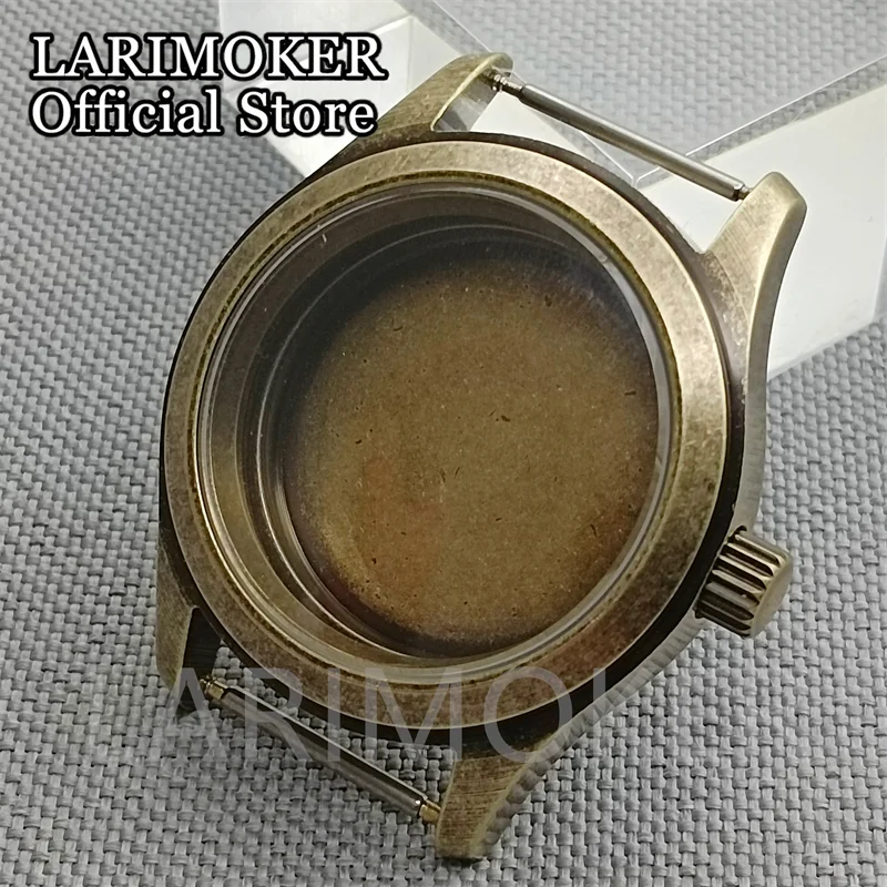 LARIMOKER 36mm/39mm Dome Sapphire Glass Bronze Watch Cases Suitable For NH35/ETA2824 PT5000 Automatic Movement Watch Accessories