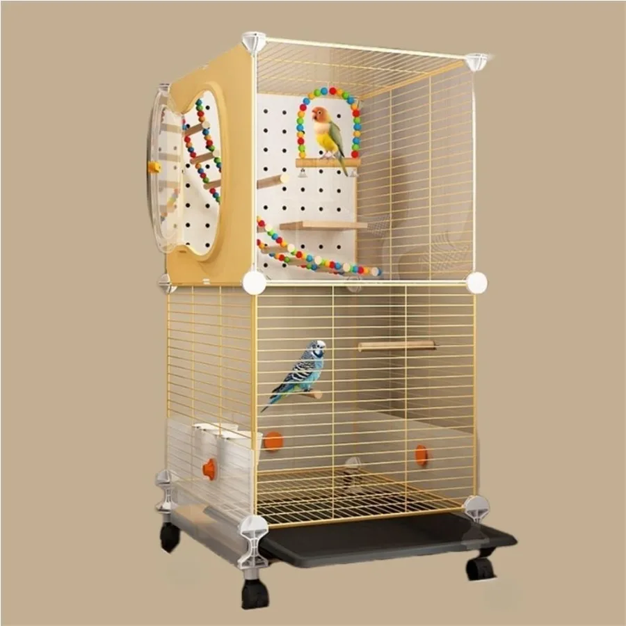 

Средняя маленькая клетка для попугаев, проволочная клетка для птиц с колесами, клетка для попугая со съемным подносом, клетка для птиц для попугаев, попугаев, попугаев
