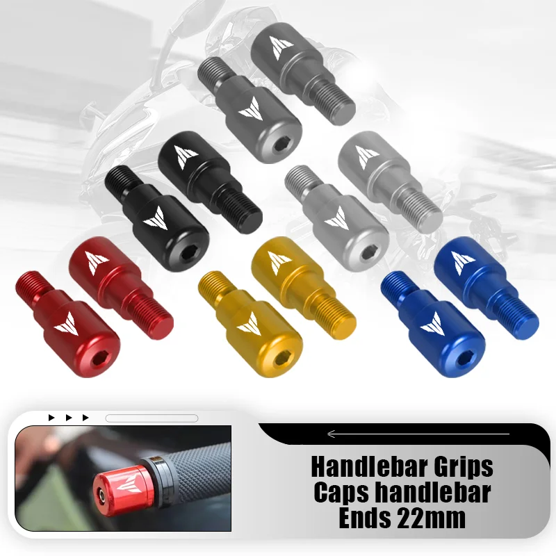 2022 2023 Motorcycle Handlebar Grips End Handle Bar Cap End Plug For YAMAHA MT-07 MT-09 MT-10 MT-125 MT 07 09 10 125 014-2021