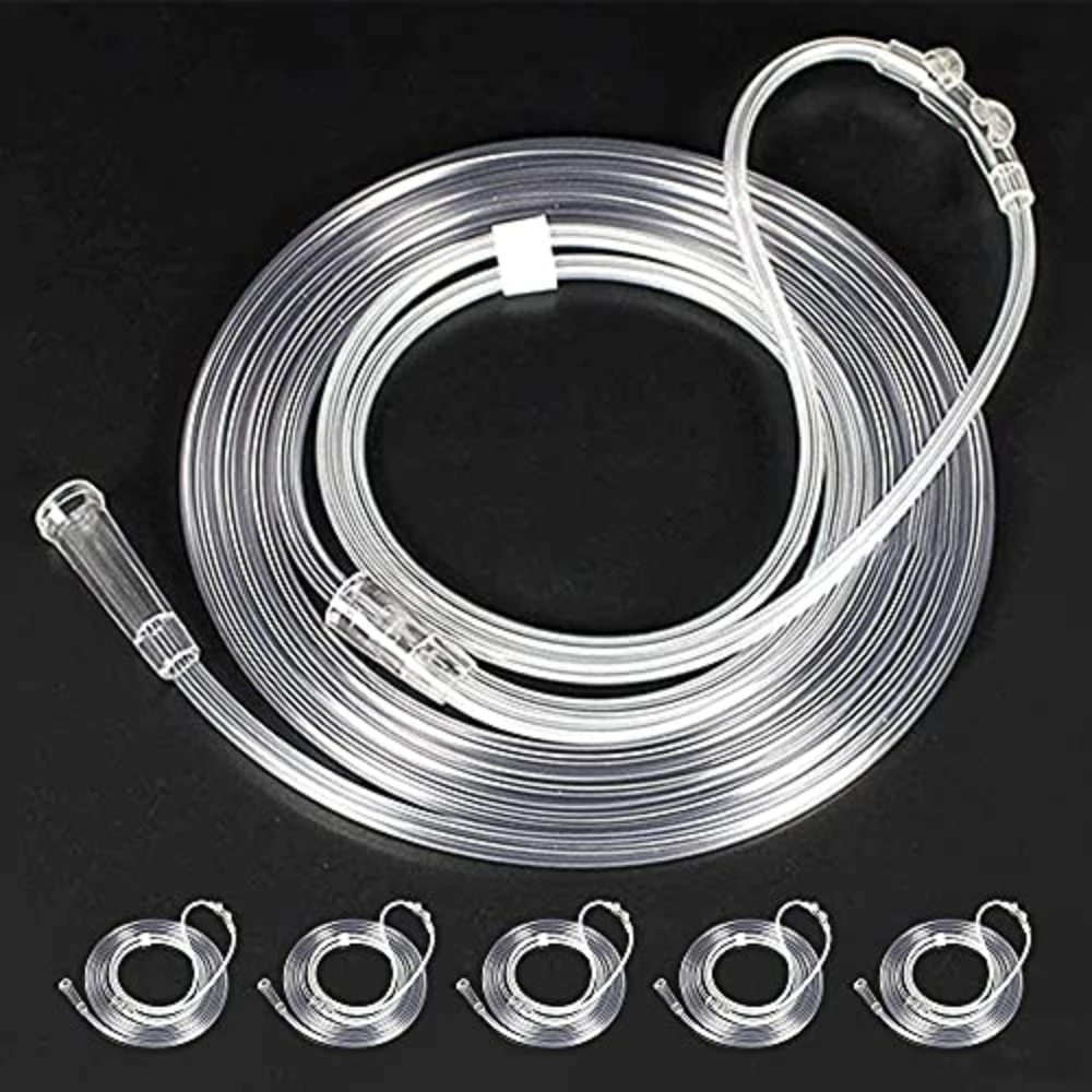 

5 упаковок, 2 м/3 м/4 м, пластиковая кислородная трубка, одноразовая носовая канюля, независимая упаковка, машина для медицинского ухода, дыхательная канюля