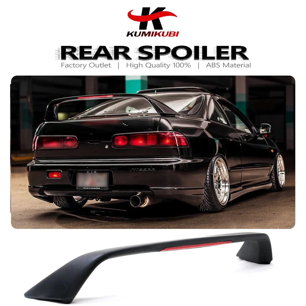 For 1994-2001 Honda ACURA INTEGRA DC2 With LED Brake Light High Quality ABS Plastic Unpainted Spoiler Trunk Boot Wing Spoiler