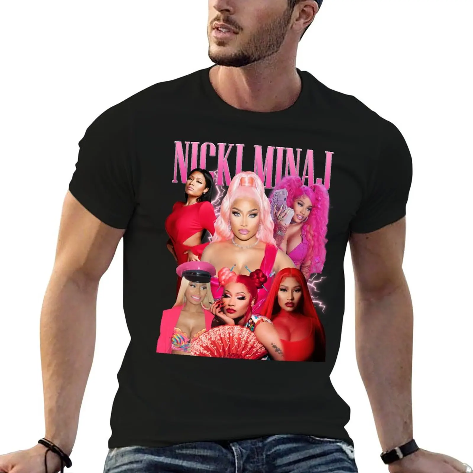 nicki-minaj-nicki-minaj red T-Shirt summer clothes quick-drying mens t shirts casual stylish