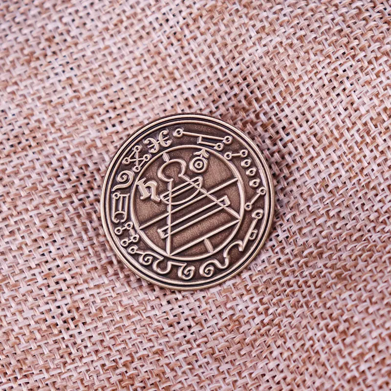 مفتاح سليمان المينا دبوس كتاب شارة بوكيش بروش هدية على ظهره الديكور مجوهرات