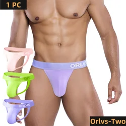 Modal Men's Briefs Sexy Low Waisted Bikini Thongs Jockstrap Underwear Sissy panties Calzoncillos Hombre OR676