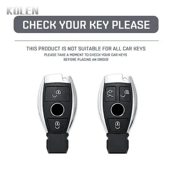 2/3 tlačítka z uhlíkových vláken, kryt na klíče od auta, pro Mercedes Benz ABCE Class GLS GLA GLK GLC CLS CLA W204 W205 W212 W463 W176 8 nejlepší prodej Pouzdro na klíčenku Toyota - №2